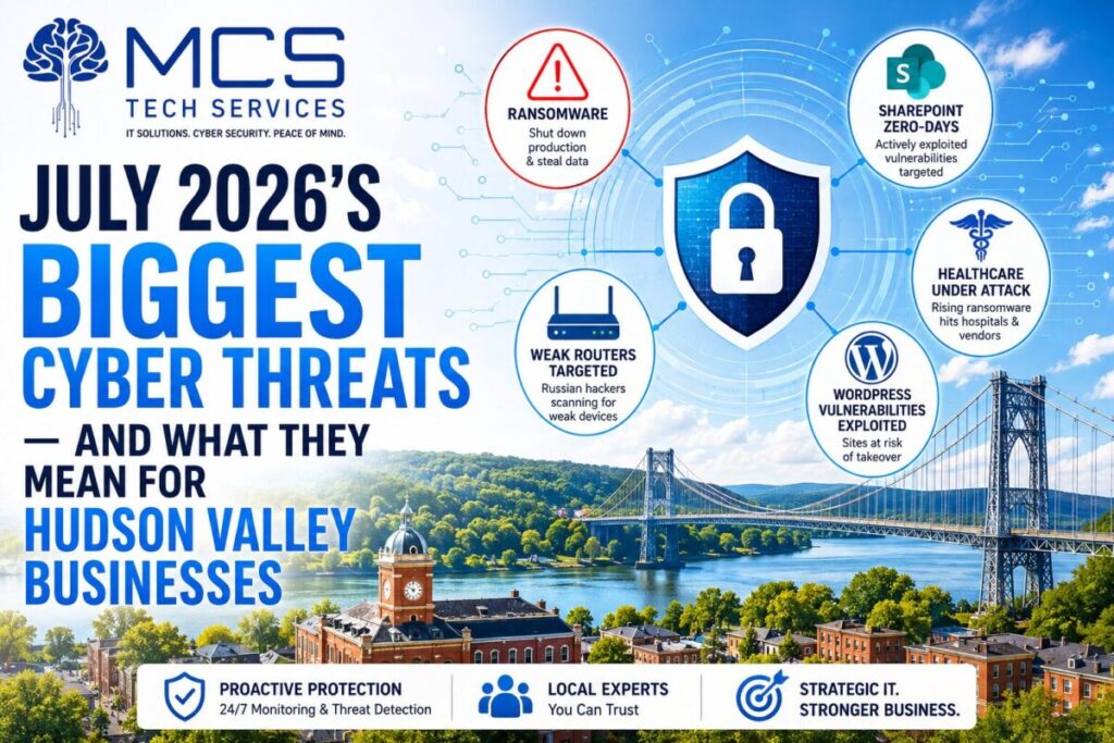 July 2026's Biggest Cyber Threats — And What They Mean for Hudson Valley Businesses